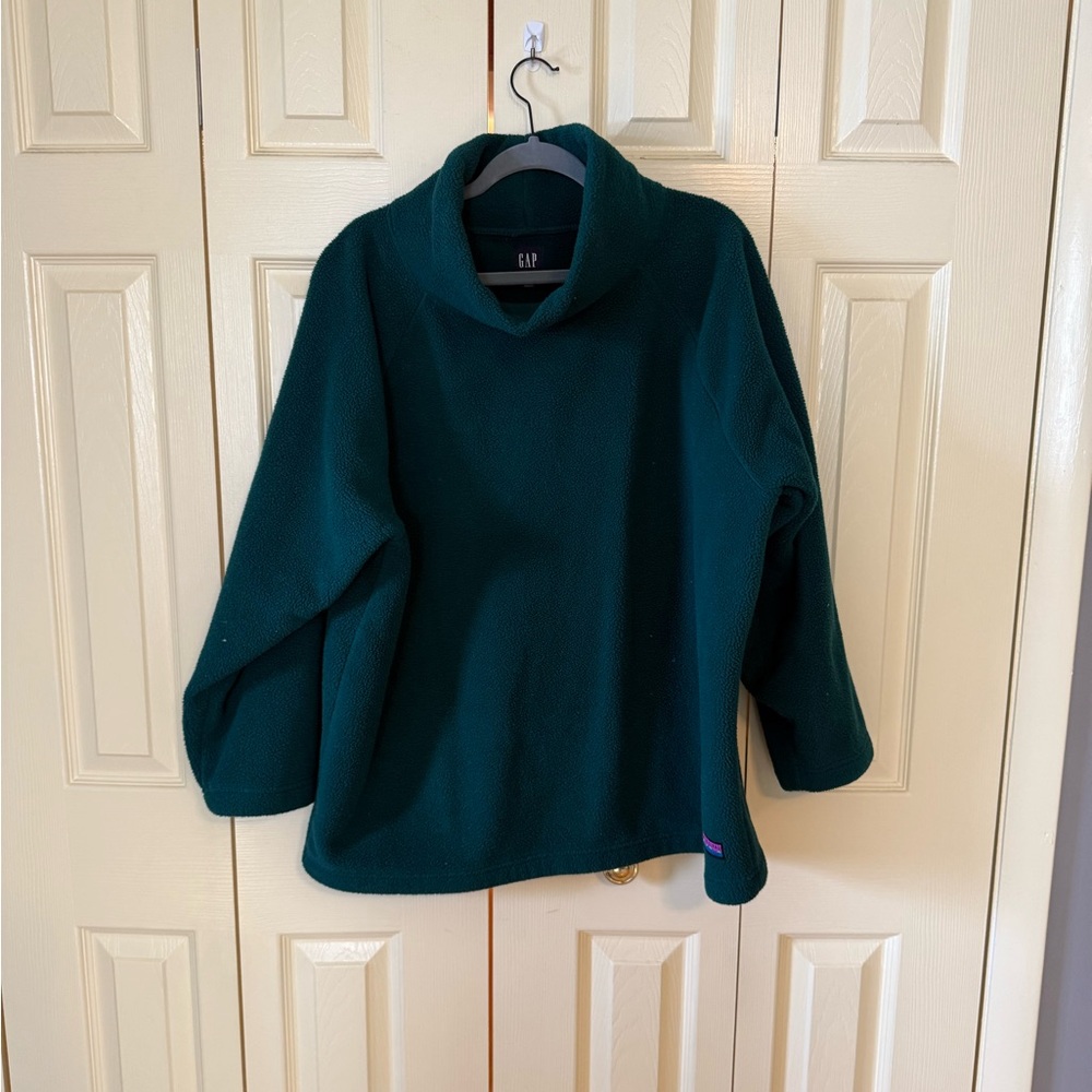 GAP Deep Green Mock Neck Fleece
